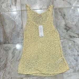 Eileen Fisher Butter Yellow Stretch Layer Tank